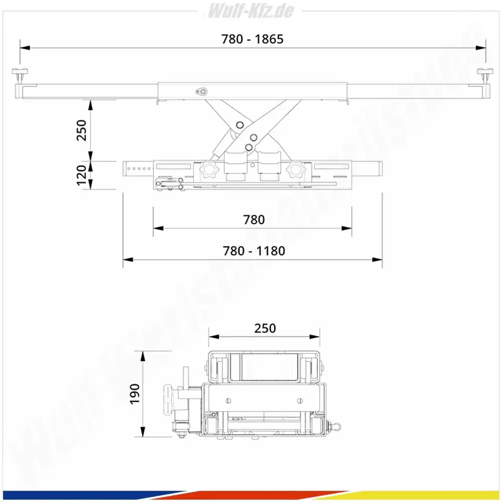 AC Hydraulic Scherenheber / Achsheber SD20L-W für Elektroautos